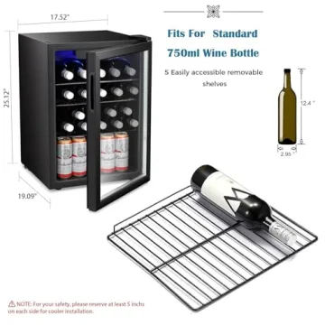 Antarctic Star Mini Wine Cooler Holds 24 Bottles Quiet Operation