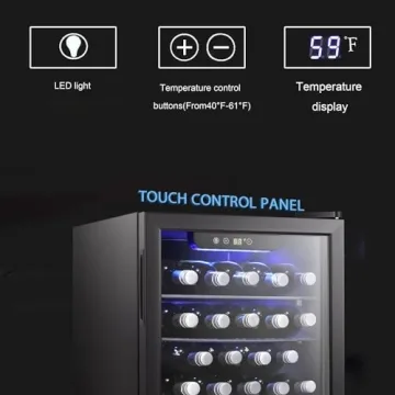 Antarctic Star Mini Wine Cooler Holds 24 Bottles Quiet Operation