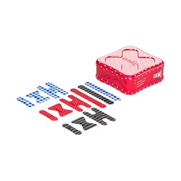 Welly Bandages - Handy Bandies | Adhesive Flexible Fabric Bravery Badges | Assorted Shapes for Minor Cuts, Scrapes, and Wounds | Colorful and Fun First Aid Tin for Fingers and Toes - 24 Count