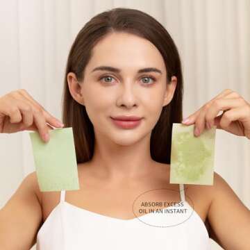 Teenitor Oil Blotting Sheets for Face, 800 Sheets Oil Absorbing Sheets for Face, Natural Green Tea Blotting Paper for Oily Skin, Face Oil Sheets for Your Face Oil Wipes for Face, Oil Control Film