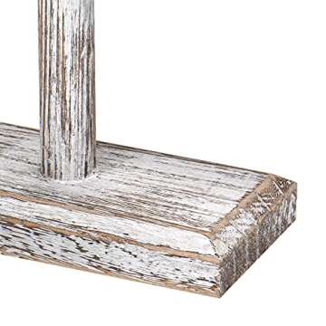 Ikee Design Wooden Display Jewelry Accessory Stand, Bracelet Scrunchies Holder Display for Store, Showcase and Home, Antique White Color, 7.9" W x 2.9" D x 5.5" H