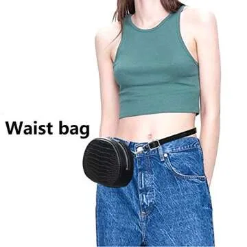 2-Way Small Crossbody Bag Waist Bag Fanny Pack Waist Purse for Women