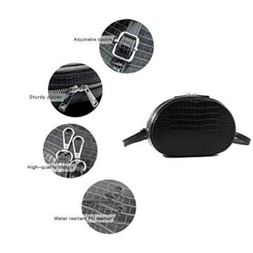 2-Way Small Crossbody Bag Waist Bag Fanny Pack Waist Purse for Women