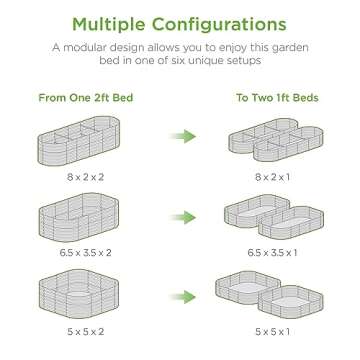 Best Choice Products 8x2x2ft Metal Raised Garden Bed, Oval Outdoor Deep Root Planter Box for Vegetables, Herbs w/ 4 Support Bars, 215 Gal Capacity - Dark Green