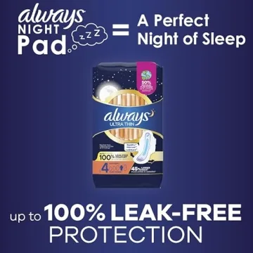 Always Ultra Thin Overnight Pads with Flexi-Wings Buy Now