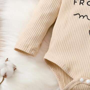 Aoswep Baby Girl Ruffle Outfit with Floral Pants Set