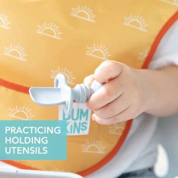 Bumkins Baby Utensils Set for Easy Self-Feeding