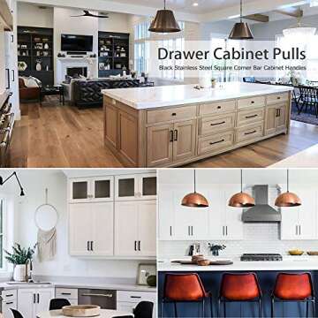 Stylish 12-Pack Black Cabinet Pulls for Modern Homes