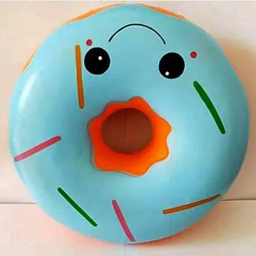 ACCOCO 10" Inch Large Slow Rising Squishy Toys, Giant Donut Jumbo Slow Rising Scented Super Soft Squeeze Squishy Food Toys Stress Relief Gift Collection (Blue Donut)
