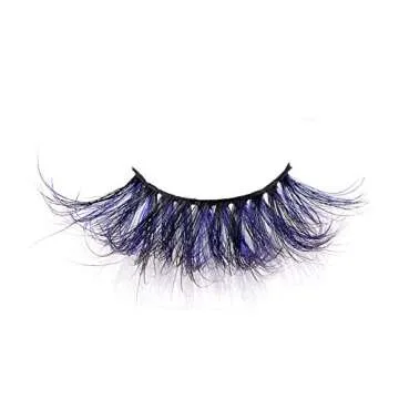 Halloween Colored Eyelashes ,3D Mink Color Lashes,100% Siberian Mink Colored Long Dramatic Colorful lashes Makeup False Eyelashes 2 Pairs