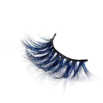Halloween Colored Eyelashes ,3D Mink Color Lashes,100% Siberian Mink Colored Long Dramatic Colorful lashes Makeup False Eyelashes 2 Pairs
