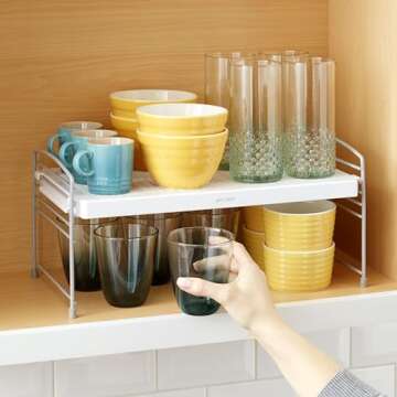 YouCopia Adjustable-Height UpSpace Shelf for Kitchen Storage