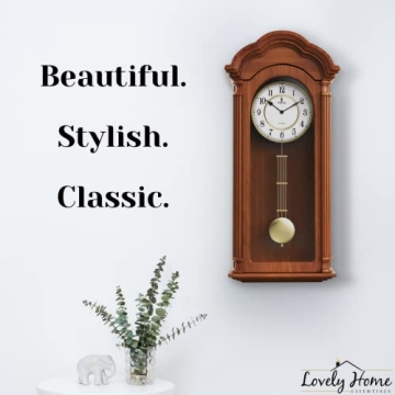 Elegant Verona Wooden Pendulum Wall Clock for All Decor
