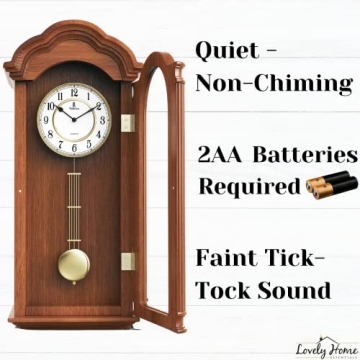 Elegant Verona Wooden Pendulum Wall Clock for All Decor