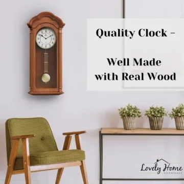 Elegant Verona Wooden Pendulum Wall Clock for All Decor