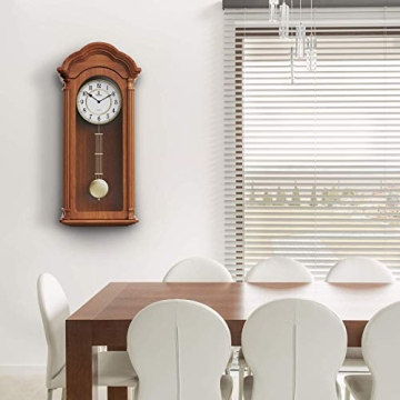 Elegant Verona Wooden Pendulum Wall Clock for All Decor