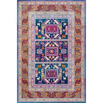 nuLOOM Vintage Lorena Tribal Area Rug, 5x7, Navy