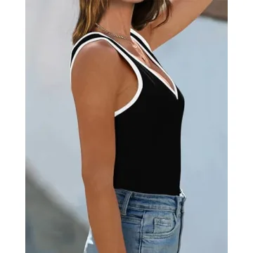 Stylish PRETTYGARDEN Women's Summer Ribbed Tank Top