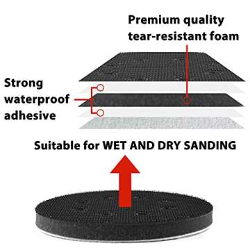 5" Orbital Sander Foam Pad - Versatile & Durable Sanding Pads - 2pcs, Hook & Loop Backing by S&F STE...