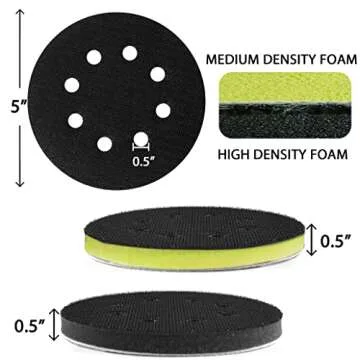 5" Foam Pads for Orbital Sander - Durable & Versatile