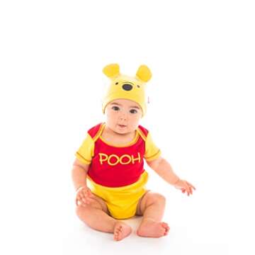 Disney Winnie the Pooh Infant Baby Boys Bodysuit and Hat Set 12 Months