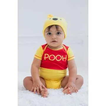 Disney Winnie the Pooh Infant Baby Boys Bodysuit and Hat Set 12 Months