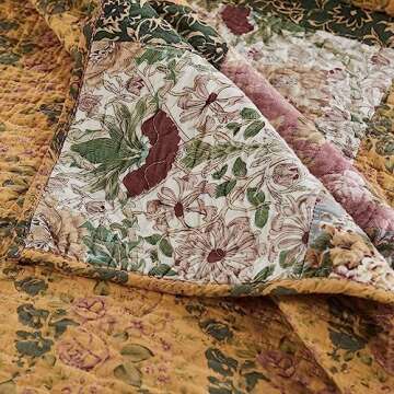 Greenland Home Antique Chic Quilted Patchwork Throw, 50" x 60" , Multicolor