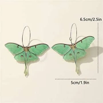 Moth Butterfly Earrings for Women - Unique Punk Jewelry