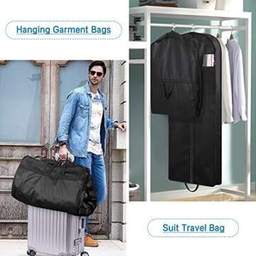 KIMBORA 60" Gusseted Garment Bags for Elegant Storage