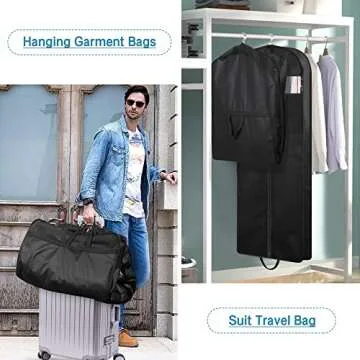 KIMBORA 60" Gusseted Garment Bags for Elegant Storage