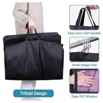 KIMBORA 60" Gusseted Garment Bags for Elegant Storage