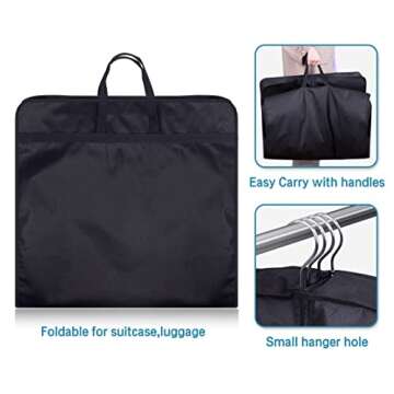 KIMBORA 60" Gusseted Garment Bags for Elegant Storage