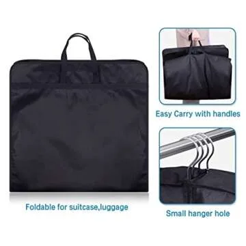 KIMBORA 60" Gusseted Garment Bags for Elegant Storage