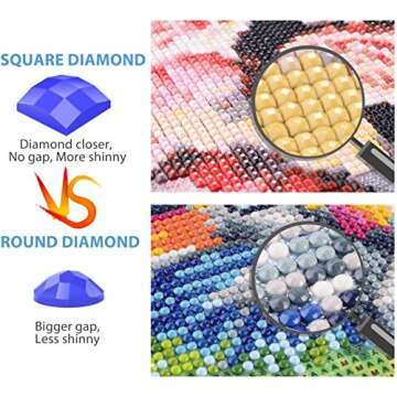 DIY 5D Full Drill American Native African Woman Square Diamond Painting by Number Kits Black & Golde...