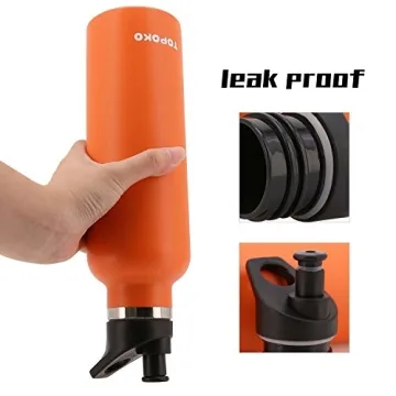 TOPOKO 25 oz Vacuum Insulated Stainless Steel Water Bottle