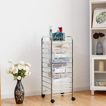 Giantex 10 Drawer Rolling Storage Cart for Crafting and Office