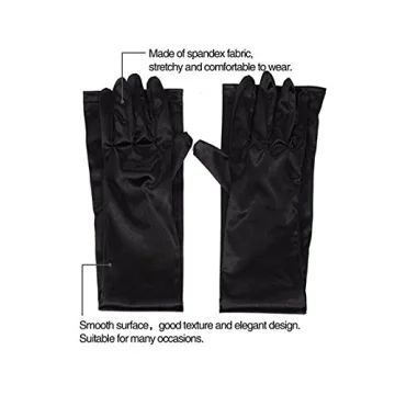 Long Satin Opera Gloves for Women - 1920s Style