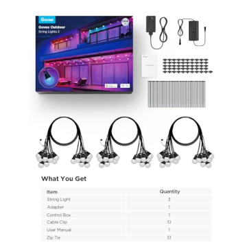 Govee RGBIC Smart Outdoor String Lights 144ft