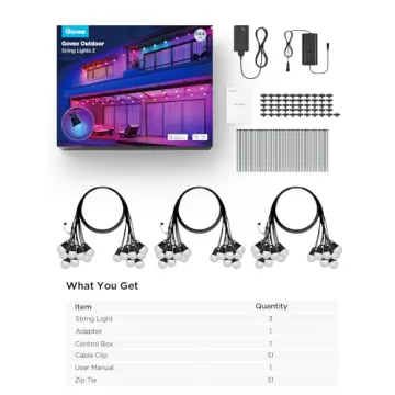 Govee RGBIC Smart Outdoor String Lights 144ft