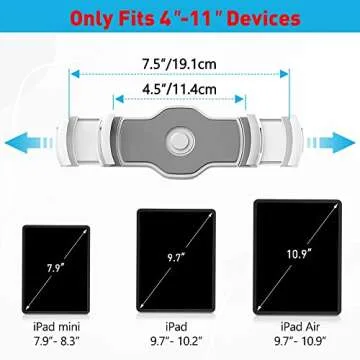 AboveTEK iPad Stand Holder, Multi-Angle Adjustable Tablet Stand, 360° Swivel iPad Stand Aluminum De...