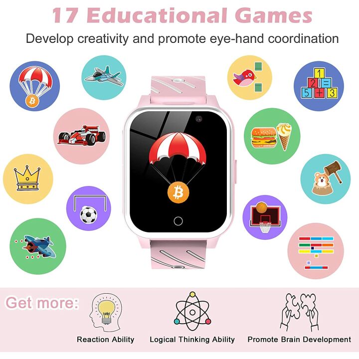 BAUISAN Kids Smart Watch - 17 Games & Dual Cameras