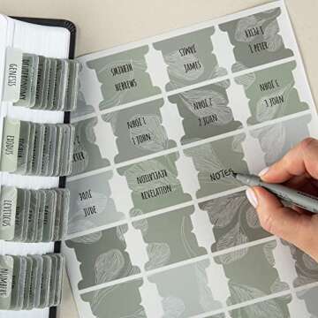 DIVERSEBEE Laminated Bible Tabs - Large Print, Easy Apply