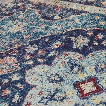 ReaLife Machine Washable Rug - Stain Resistant, Non-Shed - Eco-Friendly, Non-Slip, Family & Pet Frie...