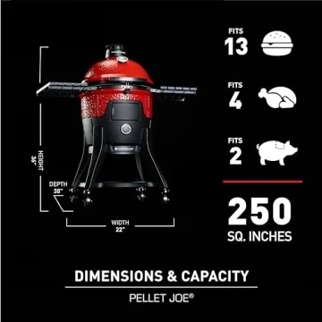 Kamado Joe 18" Pellet Grill & Smoker in Red