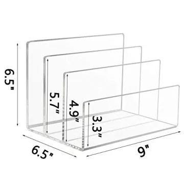 Tasybox Clear Acrylic File Holder and Desk Organizer