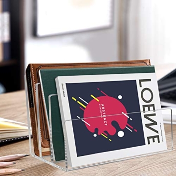 Tasybox Clear Acrylic File Holder and Desk Organizer