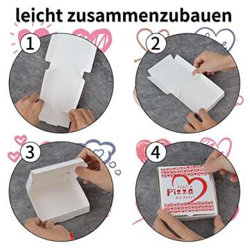 50 Pcs Elf Mini Pizza Box Christmas Pizza Box Square Cardboard Mini Pizza Box with Elf Sticker for Celebrations Party Favors Christmas Birthdays Valentines Day Weddings（3.54 x 3.54 x 0.78 inches)）