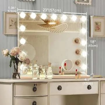 Ratsamee Hollywood Vanity Mirror with Lights - Perfect for Makeup
