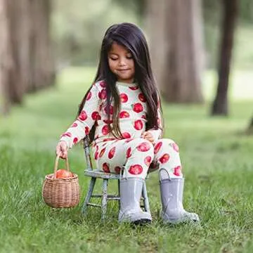 Burt's Bees Baby Baby Girls' Pajamas, Tee and Pant 2-Piece Pj Set, in The Orchard, 4T