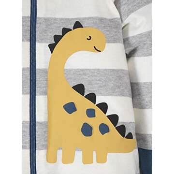 Gerber Baby Boys' 4 Pack Sleep 'N Play Footie, Dinosaur Blue, 3-6 Months